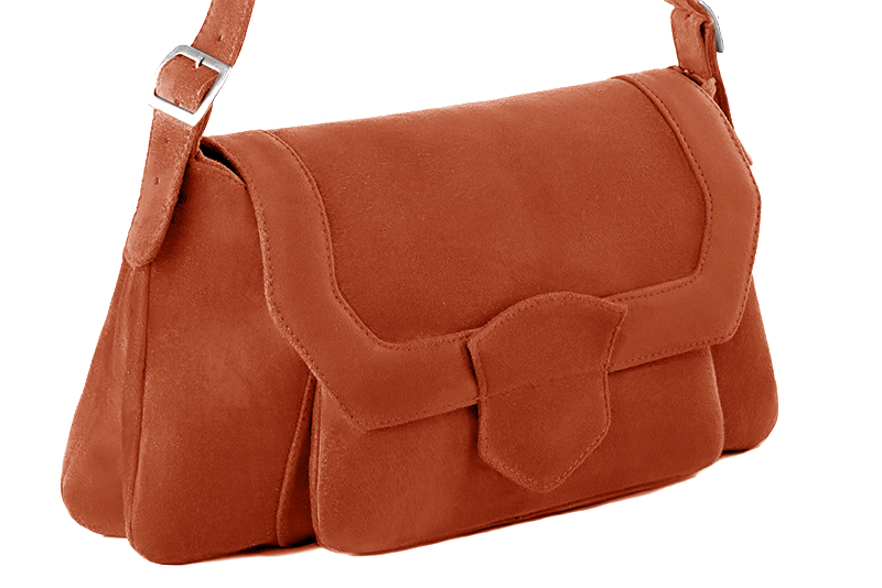 Handcrafted women's luxurious elegant handbag in premium terracotta orange leather. Perfect for elevated everyday style.   
                Choose from our luxurious collections of leather and fabric to perfectly match your handbags to your outfits.